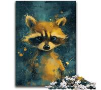 Jigsaws Puzzles 1000 Pieces for Adults Gifts Cute Little Yellow Raccoon Adult Jigsaw,Decompressing Intellectual Educational Toy Perfect Decoration (50x75cm)
