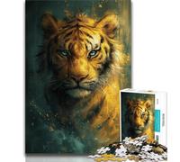 Jigsaws Puzzles 1000 Pieces for Adults Gifts Cute Little Yellow Tiger 1000 Pieces for Teenagers,Fun Games Every Piece Is Unique - Challenging Family Fun Game 38x26cm