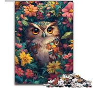 Jigsaws Puzzles 1000 Pieces for Adults Gifts Cute Owl Flowers, for 14+ For Family Fun & Game Night Artists' Collection, Fine Arts (Size50x75cm)