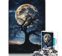 Jigsaws Puzzles 1000 Pieces for Adults Gifts Dead Tree And Moon,Help The Brain Exercise Addictive Toys to Cultivate Patience Gift For Birthdays 38x26cm