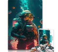 Jigsaws Puzzles 1000 Pieces for Adults Gifts Deep End Celestial Diver 1000 Piece Jigsaw,Enhance Love between Couples for Ages 14+ (size 75x50cm)