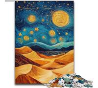Jigsaws Puzzles 1000 Pieces for Adults Gifts Desert Night Sky, Educational Toys Is Ideal As A Gift for The Whole Family (Size 26x38cm)