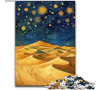 Jigsaws Puzzles 1000 Pieces for Adults Gifts Desert Night Sky, Family Game Stress Reliever Difficult Challenge A Work of Art for Ages 14+ (Size 50x75cm)