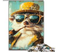 Jigsaws Puzzles 1000 Pieces for Adults Gifts Detective Mongoose,Help The Brain Exercise Addictive Toys to Cultivate Patience Perfect Decoration 50X75CM