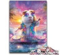 Jigsaws Puzzles 1000 Pieces for Adults Gifts DJ Guinea Pig Educational Stress Relief Toy Gifts for Friends And Family 26x38cm