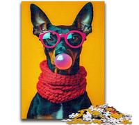 Jigsaws Puzzles 1000 Pieces for Adults Gifts Doberman Pinscher 1000 Pieces for Teenagers,Secret Santa Gifts for Age 14 Years Up (26x38cm)