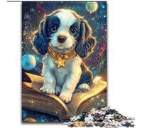 Jigsaws Puzzles 1000 Pieces for Adults Gifts Dog Reading A Book, Stress Relief with Fully Interlocking Randomly Shaped Pieces for And 14 Years Old (size 26x38cm)