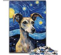 Jigsaws Puzzles 1000 Pieces for Adults Gifts Dog Under The Stars, Decompressing Intellectual Educational Toy Birthday Present, Gifts, Wall Art (size 50x75cm)