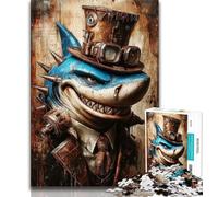 Jigsaws Puzzles 1000 Pieces for Adults Gifts Dr. Shark Adult Jigsaw,Family Educational Games Home Decoration Gift (size 75x50cm)