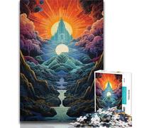 Jigsaws Puzzles 1000 Pieces for Adults Gifts Dreamy Beautiful Mountains Teenager Puzzles,Interesting Stress Reduction Parent-child Interaction (size 38x26cm)