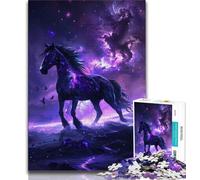 Jigsaws Puzzles 1000 Pieces for Adults Gifts Dreamy Purple Horse Adult Jigsaw,Challenging Game Gifts for Is Ideal As A Gift for The Whole Family (size 75x50cm)