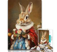 Jigsaws Puzzles 1000 Pieces for Adults Gifts Easter Bunny Jigsaw,Vibrant And Unique Design Relaxing & Challenging Puzzle Experience 38x26cm