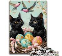 Jigsaws Puzzles 1000 Pieces for Adults Gifts Easter Cat 1000 Pieces for Teenagers,Toys Educational Games Stress Relieving Unique Birthday And Gifts (75x50cm)