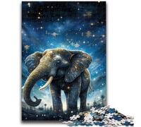 Jigsaws Puzzles 1000 Pieces for Adults Gifts Fantastic Animals Elephant 1000 Piece Puzzle,Stress Reliever Staycation Kill Time Parent-child Interaction (75x50cm)
