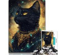 Jigsaws Puzzles 1000 Pieces for Adults Gifts Fantasy Black Cat Adult Jigsaw,Learning Educational Toys Family Games Unique Birthday And Gifts (size 38x26cm)