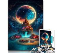 Jigsaws Puzzles 1000 Pieces for Adults Gifts Fantasy Castle Jigsaw,Stress Reliever Staycation Kill Time Home Decoration Toys (size 38x26cm)