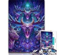 Jigsaws Puzzles 1000 Pieces for Adults Gifts Fantasy Deer,Decompressing Intellectual Educational Toy Birthday Present,Gifts (38x26cm)
