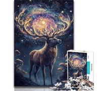 Jigsaws Puzzles 1000 Pieces for Adults Gifts Fantasy Deer,Educational Family Game Wall Decoration Unique Birthday And Xmas Gifts 38x26cm