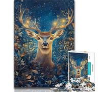 Jigsaws Puzzles 1000 Pieces for Adults Gifts Fantasy Deer Teenager Puzzles,Interesting Stress Reduction Parent-child Interaction (size 38x26cm)