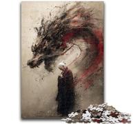 Jigsaws Puzzles 1000 Pieces for Adults Gifts Fantasy Dragon 1000 Pieces for Adults,for Educational Game Challenge Toy Birthday Present, Gifts, Wall Art (38x26cm)