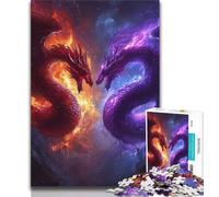 Jigsaws Puzzles 1000 Pieces for Adults Gifts Fantasy Flying Dragon,Challenging Difficult with Fully Interlocking Randomly Shaped Pieces (75x50cm)