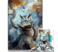 Jigsaws Puzzles 1000 Pieces for Adults Gifts Fantasy Owl Adult Jigsaw,Family Educational Games Home Decoration Gift (size 38x26cm)