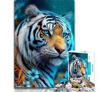 Jigsaws Puzzles 1000 Pieces for Adults Gifts Fantasy Tiger 1000 Piece Puzzle,Perfect for Game Nights, Colorful Toy for Home Gift (size 38x26cm)