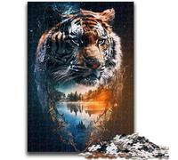 Jigsaws Puzzles 1000 Pieces for Adults Gifts Fantasy Tiger Stress Reliever Staycation Kill Time Home Decoration Toys 50x75cm