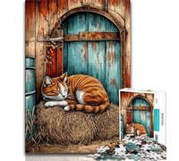 Jigsaws Puzzles 1000 Pieces for Adults Gifts Farm Cat Teenager Puzzles,Perfect for Game Nights, Colorful Toy for Home Gift 38x26cm