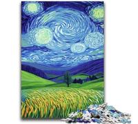 Jigsaws Puzzles 1000 Pieces for Adults Gifts Fields Under The Night Sky Family Entertainment Toys Educational Game for Birthday, Chrismas for Ages 14+ 50x75cm