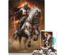 Jigsaws Puzzles 1000 Pieces for Adults Gifts Fighting Knight 1000 Piece Puzzle,Stress Reliever Staycation Kill Time Parent-child Interaction 75x50cm