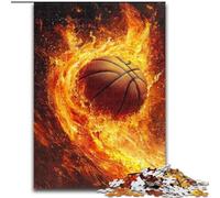 Jigsaws Puzzles 1000 Pieces for Adults Gifts Flame Basketball, for And from 14 Years And over Educational Learning Toys Family Games Birthday Present (Size 50x75cm)