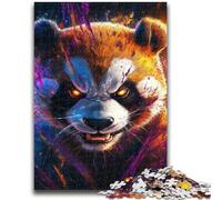 Jigsaws Puzzles 1000 Pieces for Adults Gifts Flame Panda 1000 Pieces for Teenagers,Fun Games Every Piece Is Unique - Challenging Family Fun Game (50x75cm)