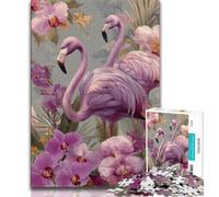 Jigsaws Puzzles 1000 Pieces for Adults Gifts Flamingo Flowers Teenager Puzzles,for Educational Game Challenge Toy Birthday Present, Gifts, Wall Art (size 75x50cm)