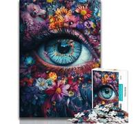 Jigsaws Puzzles 1000 Pieces for Adults Gifts Flower Eyes,Family Game Stress Reliever Difficult Challenge Enhance Love between Couples (75x50cm)