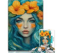 Jigsaws Puzzles 1000 Pieces for Adults Gifts Flower Girl,Educational Family Game Wall Decoration Unique Birthday And Xmas Gifts 38x26cm