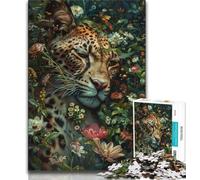 Jigsaws Puzzles 1000 Pieces for Adults Gifts Flower Leopard,Toys Educational Games Stress Relieving Unique Home Decor And Gifts (75x50cm)
