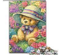 Jigsaws Puzzles 1000 Pieces for Adults Gifts Flower Teddy Bear, Decompressing Intellectual Educational Toy Is Ideal As Gifts for The Whole Family (Size 26x38cm)