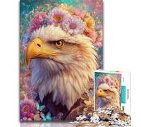 Jigsaws Puzzles 1000 Pieces for Adults Gifts Flowers Eagle 1000 Piece Jigsaw,Stress Reliever Difficult Challenge Suitable for Desktop Decoration (size 75x50cm)