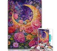 Jigsaws Puzzles 1000 Pieces for Adults Gifts Flowers Moon Teenager Puzzles,Interesting Stress Reduction Parent-child Interaction (size 75x50cm)