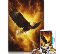Jigsaws Puzzles 1000 Pieces for Adults Gifts Flying Eagle,Family Game Stress Reliever Difficult Challenge Enhance Love between Couples (38x26cm)