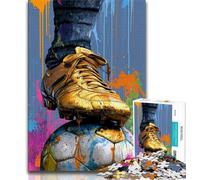 Jigsaws Puzzles 1000 Pieces for Adults Gifts Football Oil Painting,family Fun Games Fun at Home Activities,Birthday Present,Travel Gifts (38x26cm)