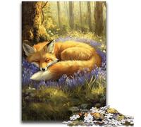 Jigsaws Puzzles 1000 Pieces for Adults Gifts Forest Fox Challenging Game Gifts for Is Ideal As A Gift for The Whole Family 26x38cm