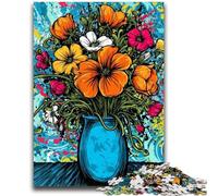 Jigsaws Puzzles 1000 Pieces for Adults Gifts Funky Pop Art Bouquet Puzzles for Adults,Stress Reliever Staycation Kill Time Enhance Love between Couples (38x26cm)