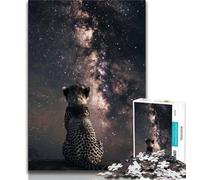 Jigsaws Puzzles 1000 Pieces for Adults Gifts Galaxy Cheetah,Family Game Stress Reliever Difficult Challenge Enhance Love between Couples (75x50cm)