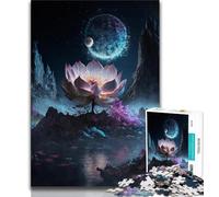 Jigsaws Puzzles 1000 Pieces for Adults Gifts Galaxy Fantasy Lotus 1000 Pieces for Teenagers,Perfect for Game Nights, Colorful Toy for Home Gift 26x38cm