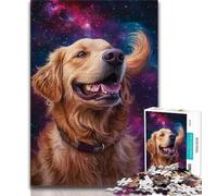 Jigsaws Puzzles 1000 Pieces for Adults Gifts Galaxy Golden Retriever,Decompressing Intellectual Educational Toy Birthday Present,Gifts (75x50cm)