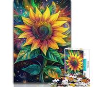 Jigsaws Puzzles 1000 Pieces for Adults Gifts Galaxy Sunflower Puzzles,Educational Toy Funny Family Games Unique Home Decor (size 75x50cm)