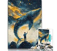 Jigsaws Puzzles 1000 Pieces for Adults Gifts Galaxy Whale,Educational Family Game Wall Decoration Unique Birthday And Xmas Gifts 50x75cm