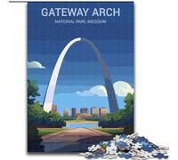 Jigsaws Puzzles 1000 Pieces for Adults Gifts Gateway Arch National Park Educational Games Home Decoration for Is Ideal As A Gift for The Whole Family (50x70cm) 1000pcs